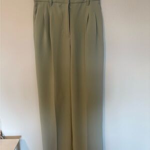 Aritzia Wilfred Wide Leg Trousers- sage green